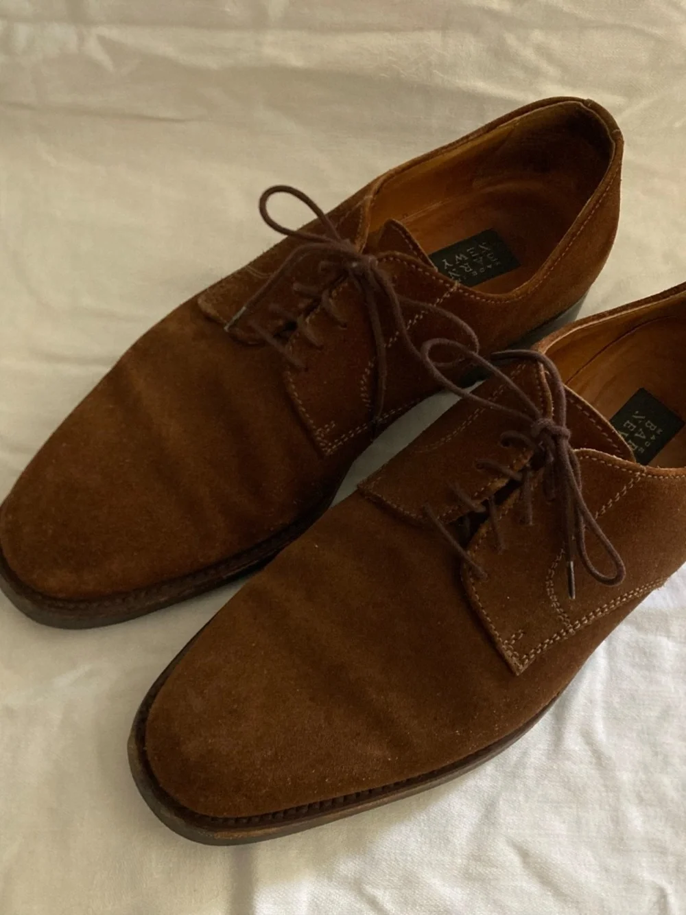 Vintage Barneys Traditional Maroom Suede Shoe Italian